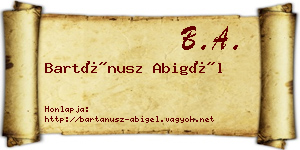 Bartánusz Abigél névjegykártya